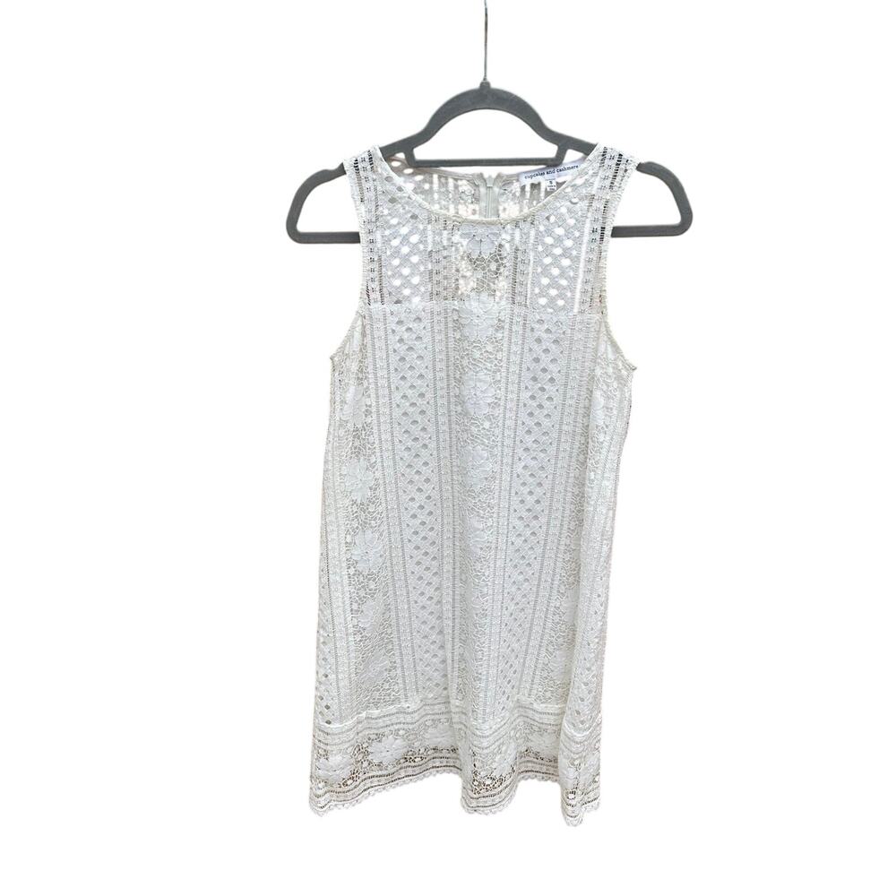 Cupcakes and Cashmere delicate white lace dress with attached lining. Sz S